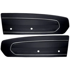 TMI Door Panel Standard Black Pair 1967 Mustang