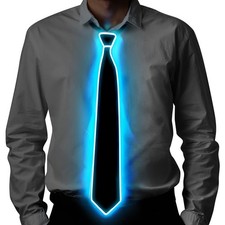 Light Up Neckties LED Party Supplies Glow In The Dark Neckties for Men