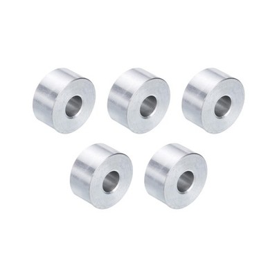 uxcell 5pcs Aluminum Spacer 3/8'' Bore x 1'' OD x 3/8'' Length Screw Standoff Bushi