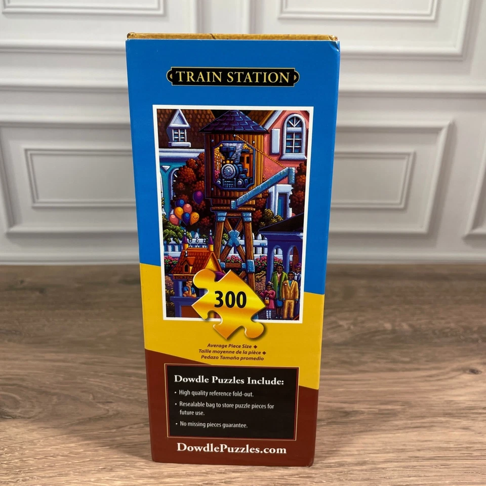 Rompecabezas Dowdle Arte Popular Estación de Tren 300 Piezas Nuevo Sellado 16x20 Foto 2 de 4