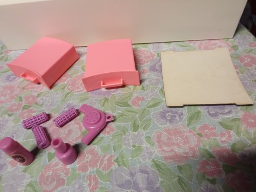 Vtg Barbie Beauty Salon #4839 Pink Top Drawers 2 Replacement '83 Parts + Mirror - Picture 5 of 7