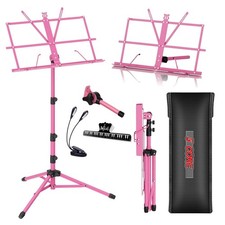5 Core Music Stand Adjustable Book Stands Foldable Portable Sheet Holder