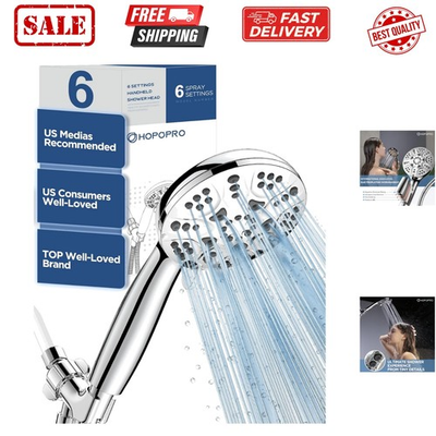 #ad #ad 6 Mode High Pressure Handheld Shower Head Set Consumer Reports Recommended H... $36.00