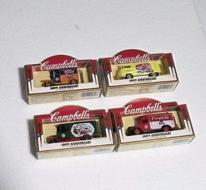 NEW Campbell’s Soup 100th Anniversary Die Cast Collectible's Lot of 4