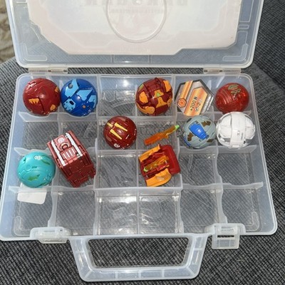 Bakugan Battle Brawlers Clear  Hard Case & Balls Multi-colored  Lot of 10