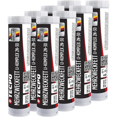 TECPO MEHRZWECKFETT KP2N-30 HOCHLEISTUNGS LI-KOMPLEX FETT 8x 400g SCHMIERFETT