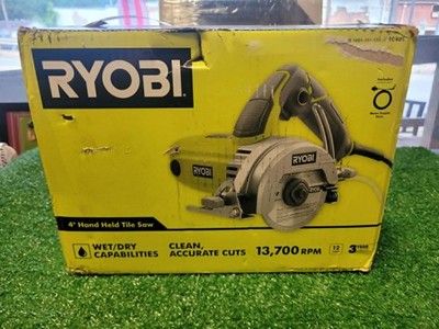 New! Ryobi TC401 4'' Hand Held Tile Saw Corded Electric 12A 120V 13700RPM Wet/Dry