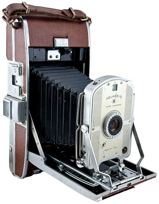 Antique Polaroid Land Camera Speedliner Model 95B w/ Leather Case & Accessories