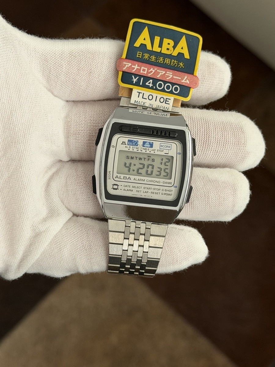 SEIKO ALBA GAME Y761-5010 セイコー アルバ ゲーム NOS Rare Vintage Alba Alarm Chrono Game Y761-5010 Digital Sports