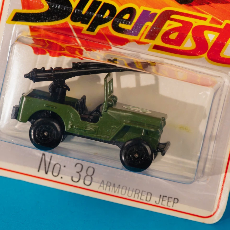 Matchbox Superfast / MB 38 C4 / Armoured Jeep / 1976 / MIB Blister Pack - Image 2 of 3