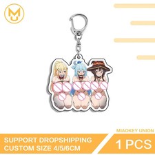 Aqua Waifu Anime car keychain Anime Peripheral Accessories lanyard keychain  