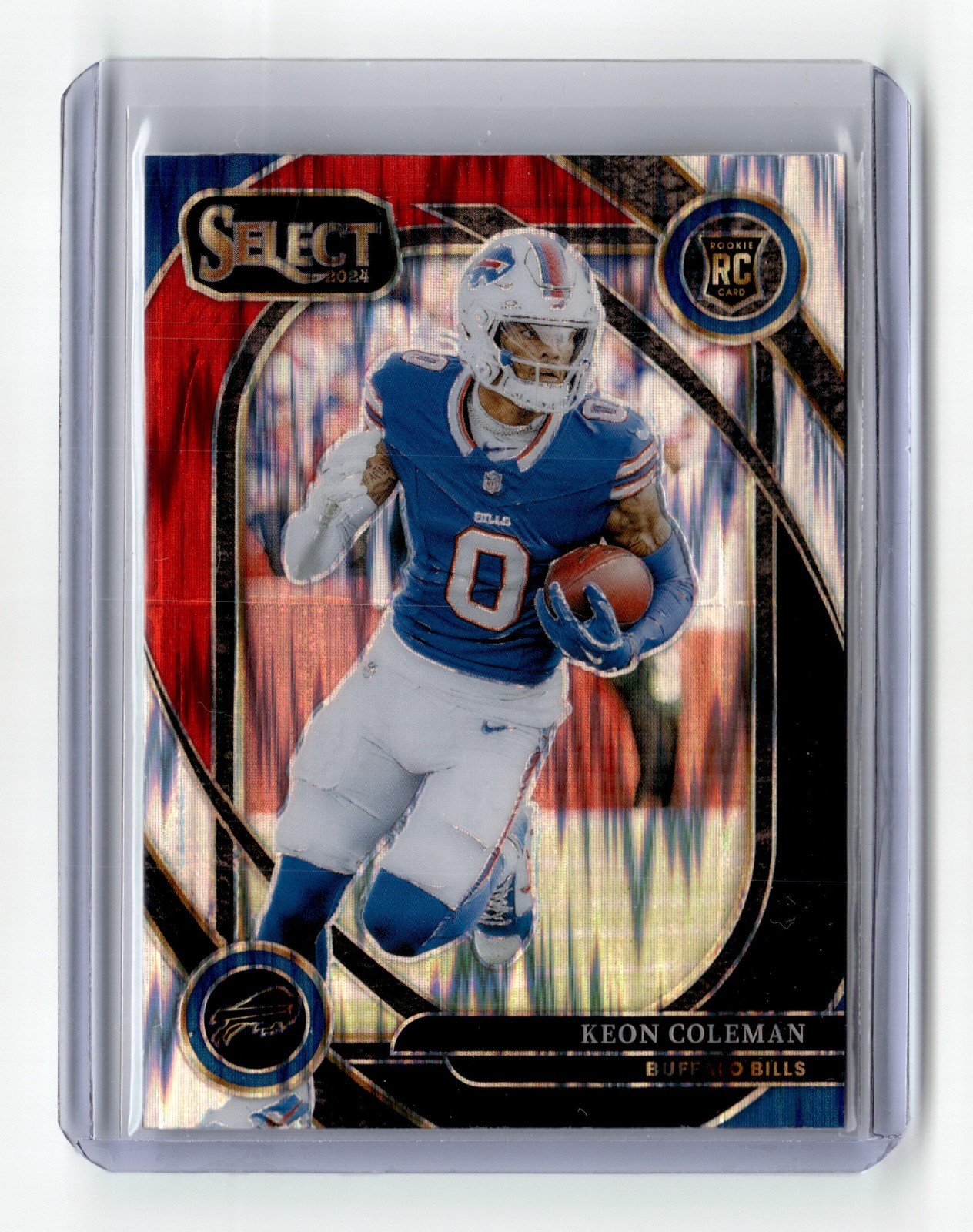 2024 Panini Select #280 Keon Coleman Club Level Black & Red Shock Prizm RC