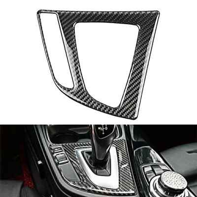 Interior Gear Shift Panel Cover Decal Trim For BMW 3 4 F32 F30 F34 Carbon Fiber