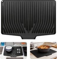 Abtropfmatte Geschirr, 48X34.5 Cm Abtropfmatte SpüLe, Abtropfmatte Mit Ablass,
