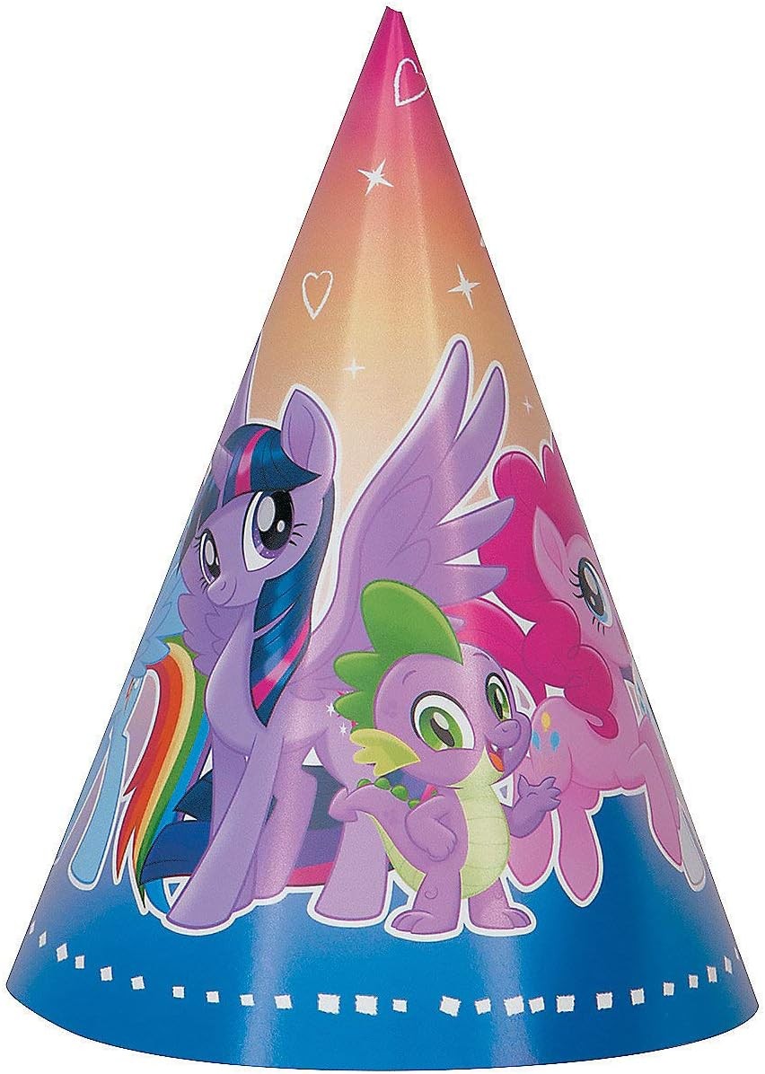 Fun Express Cappelli My Little Pony Party 8ct per Compleanno Forniture ...
