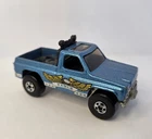 Vintage 1977 Hot Wheels - '82 Chevy Truck Blue Eagle Decals Big Tires Pickup