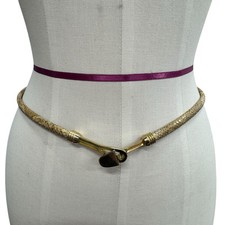 Genuine Snake Skin Belt Women's Adjustable Size 20  -35  Vintage Y2K