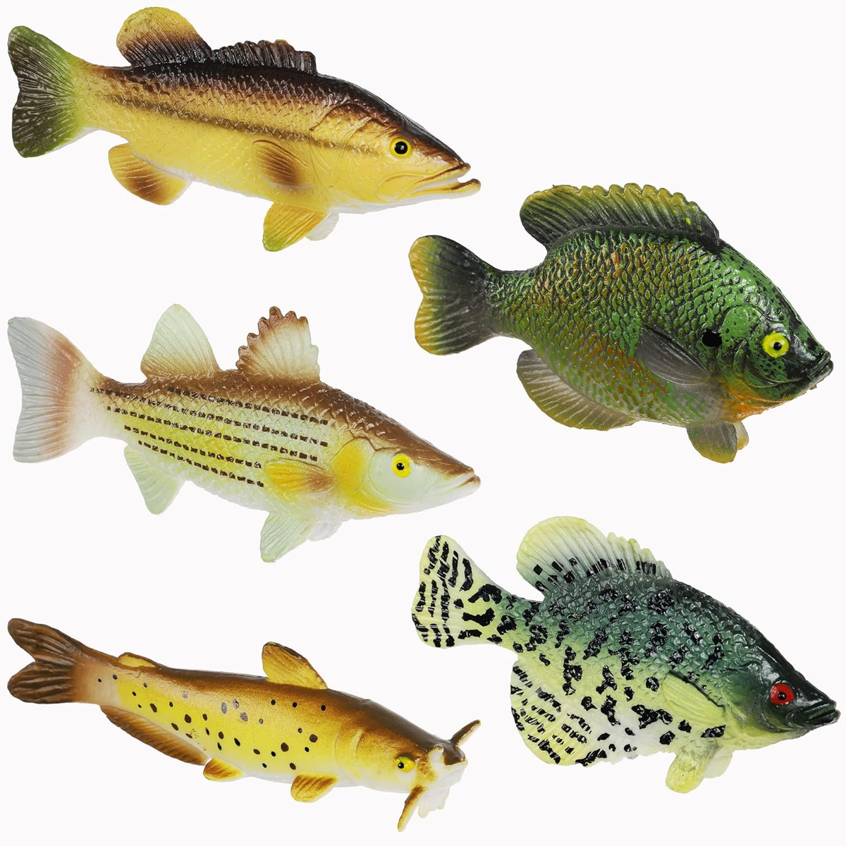 American Angler Collection Toy Fish Set, Toy Fish Figurines