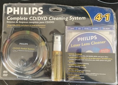 Philips CD DVD 4 In 1 Complete Cleaning System  Pro Series 2004 NOS Sealed