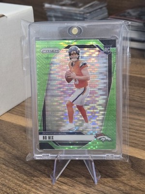 Bo Nix 2024 Prizm 2 Card Lot Orange Disco/ Green Pulsar