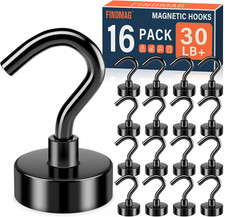 16pc Magnetic Magnet Hooks for Cruise Cabin Office Kitchen Refrigerator Garage