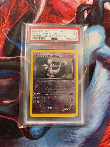 Pokemon Rocket’s Mewtwo Promo Winner Rev Foil PSA 5