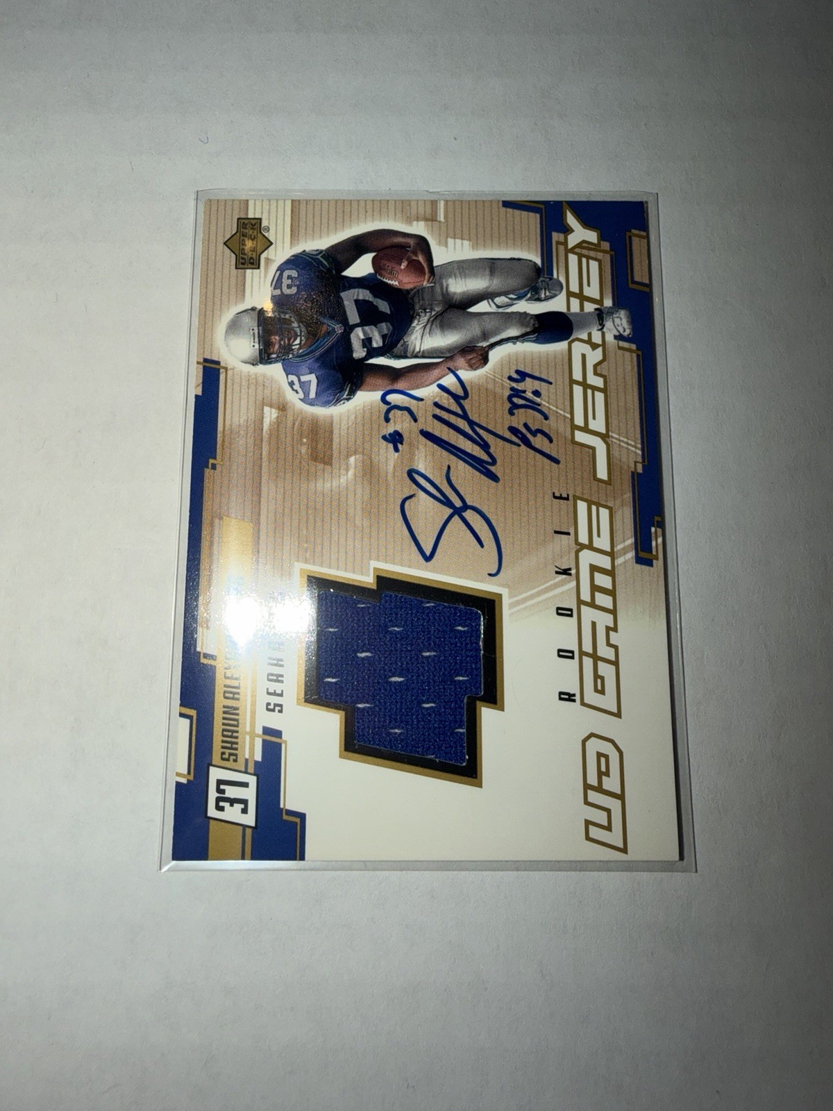 Shaun Alexander Upper Deck Game Jersey Autograph #SAH Game Jersey Autograph