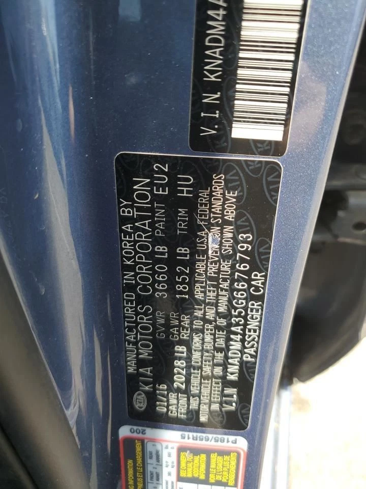 2016 KIA RIO Speedometer Cluster Usado 109K Milhas OEM 257-67358 - Imagem 2 de 4