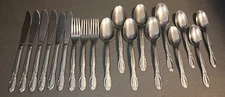 Superior Stainless Chaple Hill Stainless Flatware Set of 19 Knives Forks Spoons