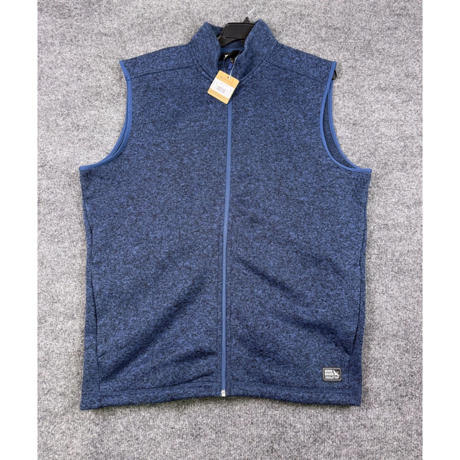 Eddie Bauer Men XL Radiator Fleece Vest 3.0 Dusk Blue Sweater Knit Full Zip NWT