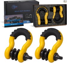 D Ring Shackle (2 Pack) 62,700 Ibs Break Strength with 7/8" Screw Pin and S
