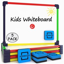 SCRIBBLEDO 5 Pack Small White Board Dry Erase Board for Kids Portable 9"x12" ...