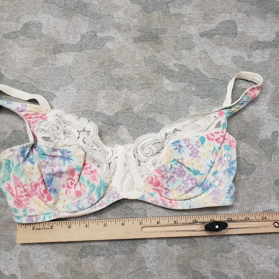Vintage Vanity Fair Bra Womens 38C Multicolor Underwired - Image 3 of 4