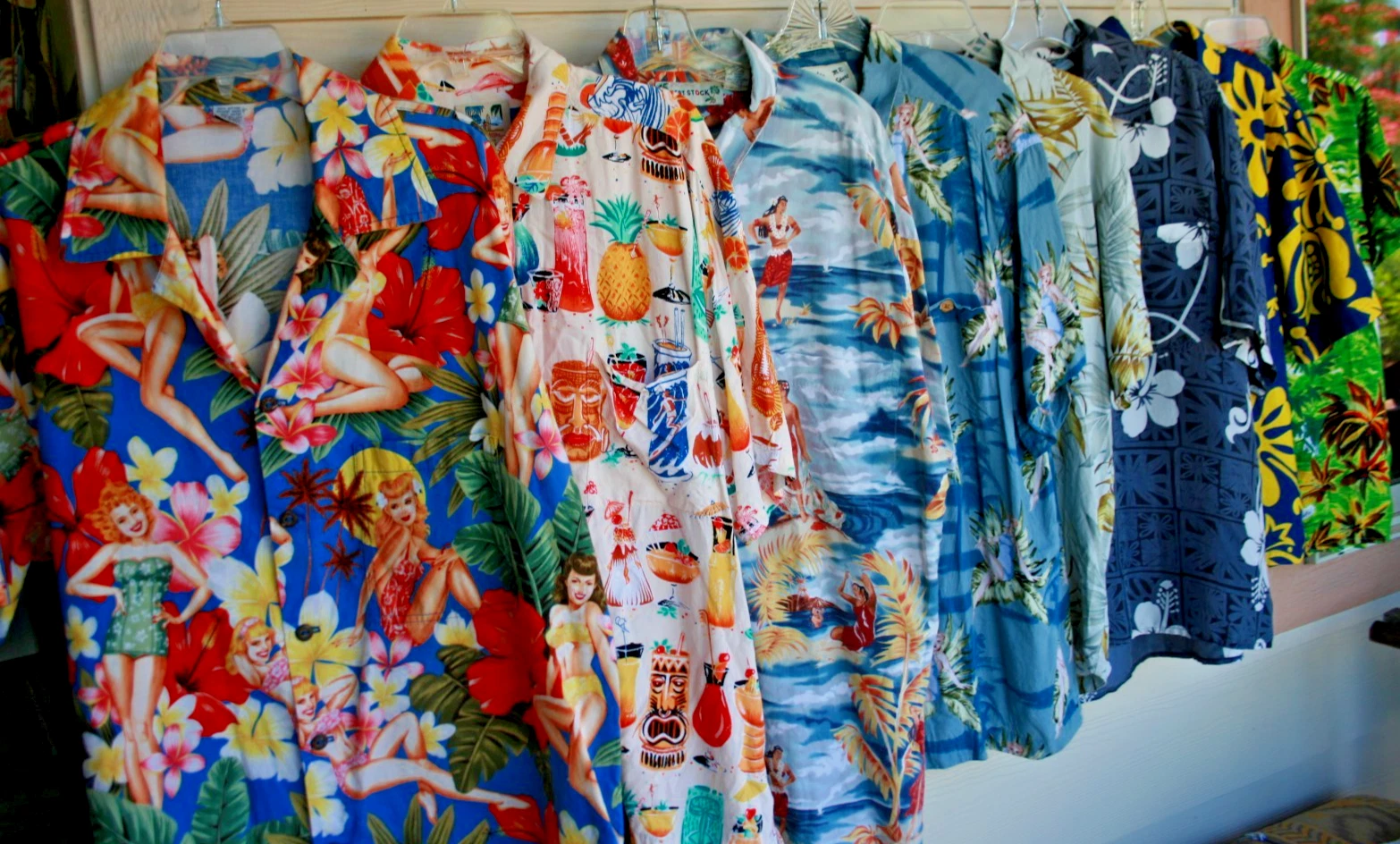 Vintage 8-pc Lot SEVERSON Hawaiian Rayon Cotton Silk Button-down Tiki Shirts XL