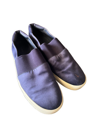 Vince Corbin Slip On Sneakers Shoes blue satin size 7 Low Top Comfort
