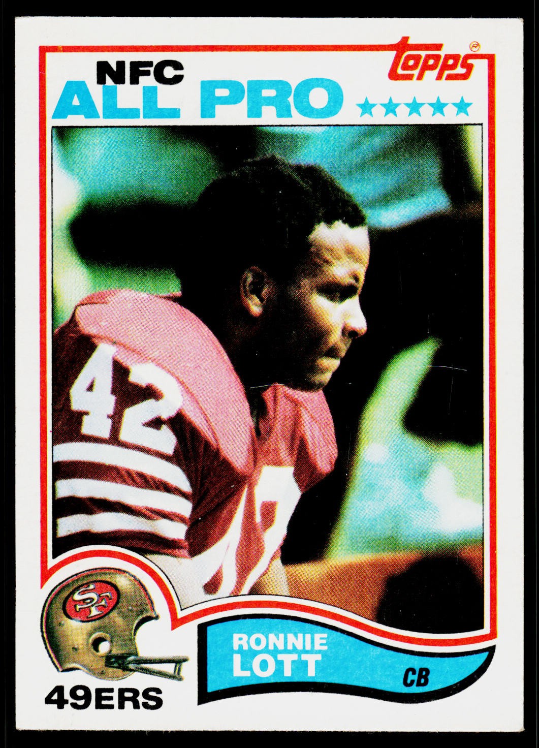 Ronnie Lott, 1982 Topps, #486, San Francisco 49ers, RC