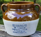 Red Wing Stoneware Plankinton, SD Advertising Bean Pot, Use Your Bean, C.A Earl