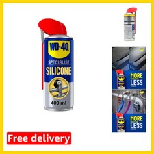 WD-40 Specialist Silicone Spray Lubricant 400ml Can Versatile All-Weather 21.03 per litre