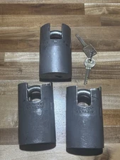 Lot Of 3 Sargent & Greenleaf Ingersoll US 831B  w/ 2 Keys Heavy Duty Padlock