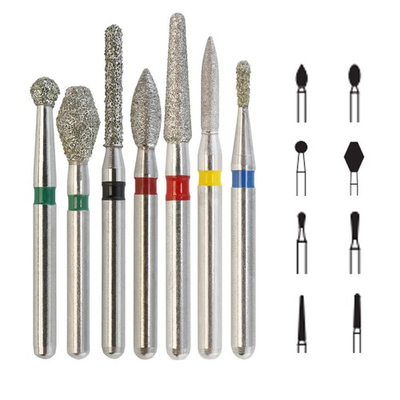 #ad Dental Round Diamond Bur FG Pear Round End Taper Football Egg Barrel High Speed $78.99