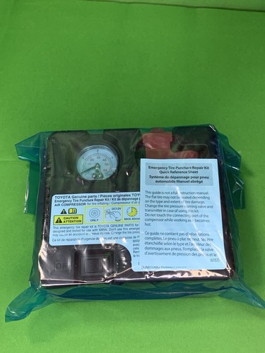 TOYOTA GENUINE PART Emergency Tire Puncture Repair Kit AIR COMPRESSOR OEM (2027) - Picture 3 of 11