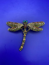 Jeweled Dragonfly Womens Brooch
