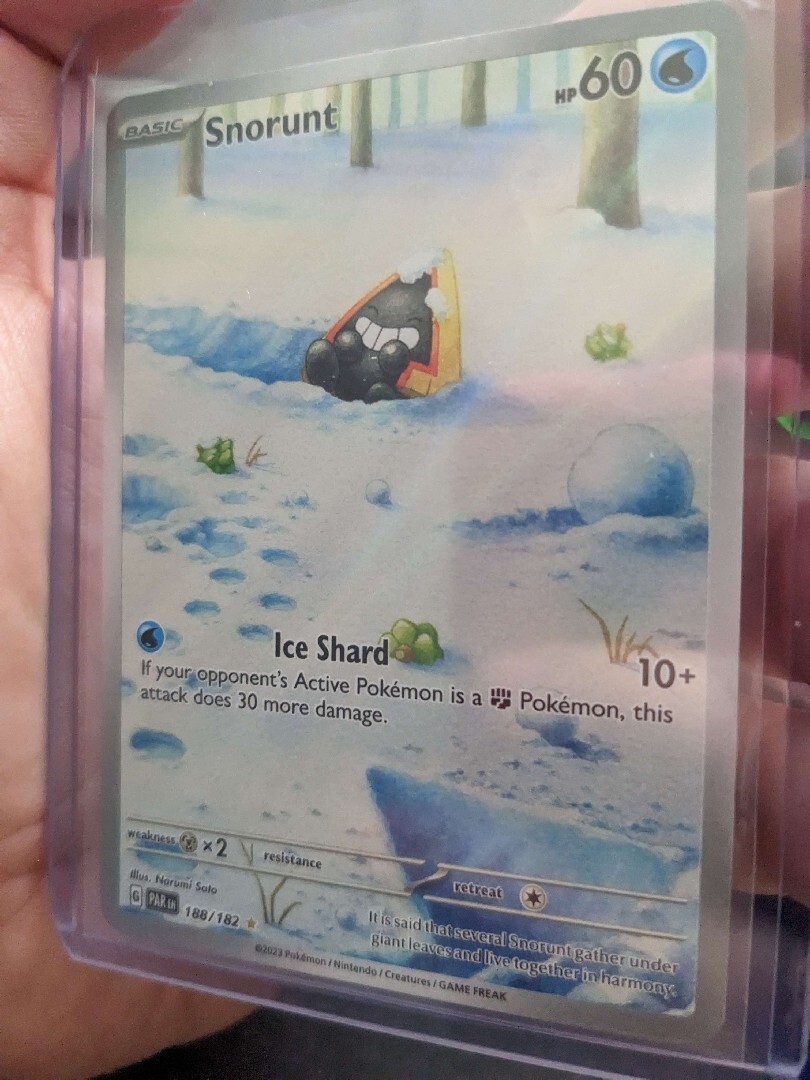 Pokmon TCG Paradox Rift - Snorunt - Art Rare 188/182 NM | eBay