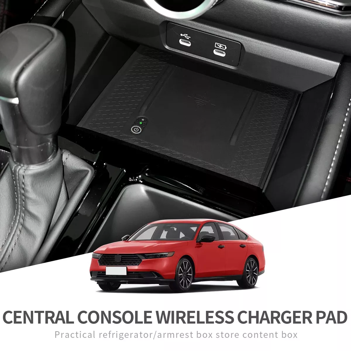 for Honda Accord 2023 2024 Central Wireless Charge Anti slip Pad
