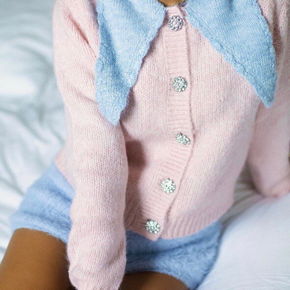 【新品未使用】24SS Hand knit lame cardigan 新品未使用】24SS Hand knit lame cardigan