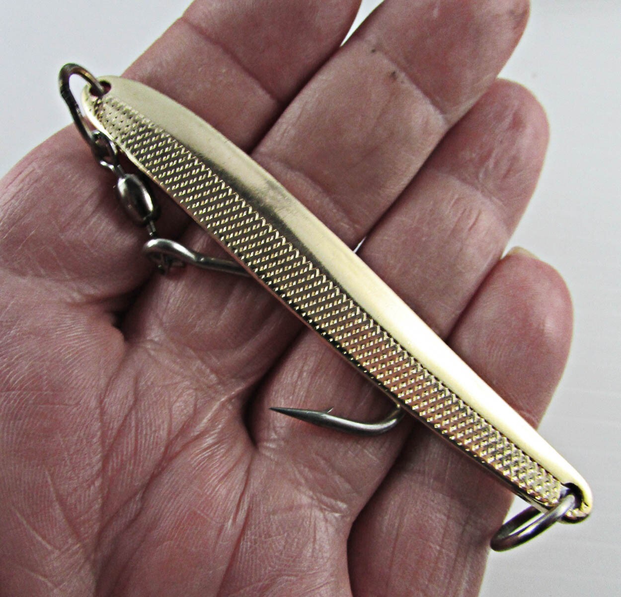 3½" Supertackle Dizzy Dee Gold Plate set of 6 Salmon casting 'n trolling spoons - Image 2