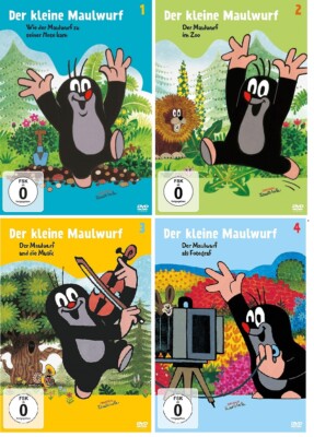 4 DVDs * DER KLEINE MAULWURF (HOSEN/ZOO/MUSIK/FOTOGRAF) 1-4 IM SET # NEU OVP §