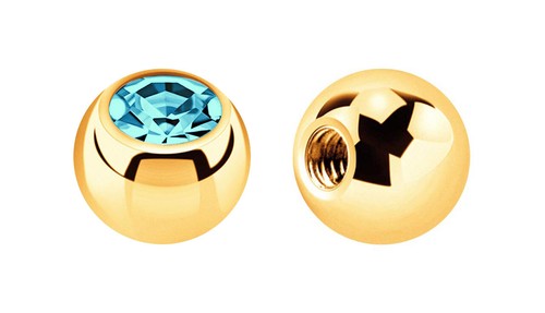 Set 2 Piercing Gioielli Vite Palle Placcato Oro IN 1,6x5mm con Zirconia Crystal - Foto 14 di 36