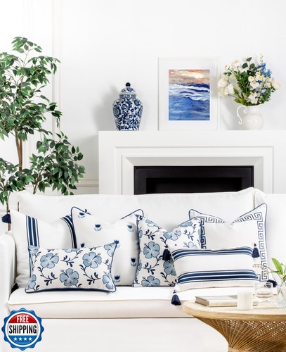 Hofdeco Premium Coastal Patio Indoor Outdoor Throw Pillow Cover Only, 20"x20" - Picture 3 of 5