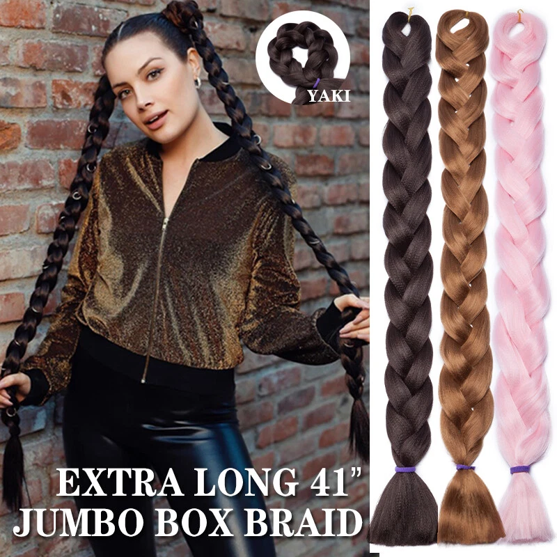 Extra Long Kanekalon Jumbo Box Braiding Hair Extensions Twist Braids for  Human l